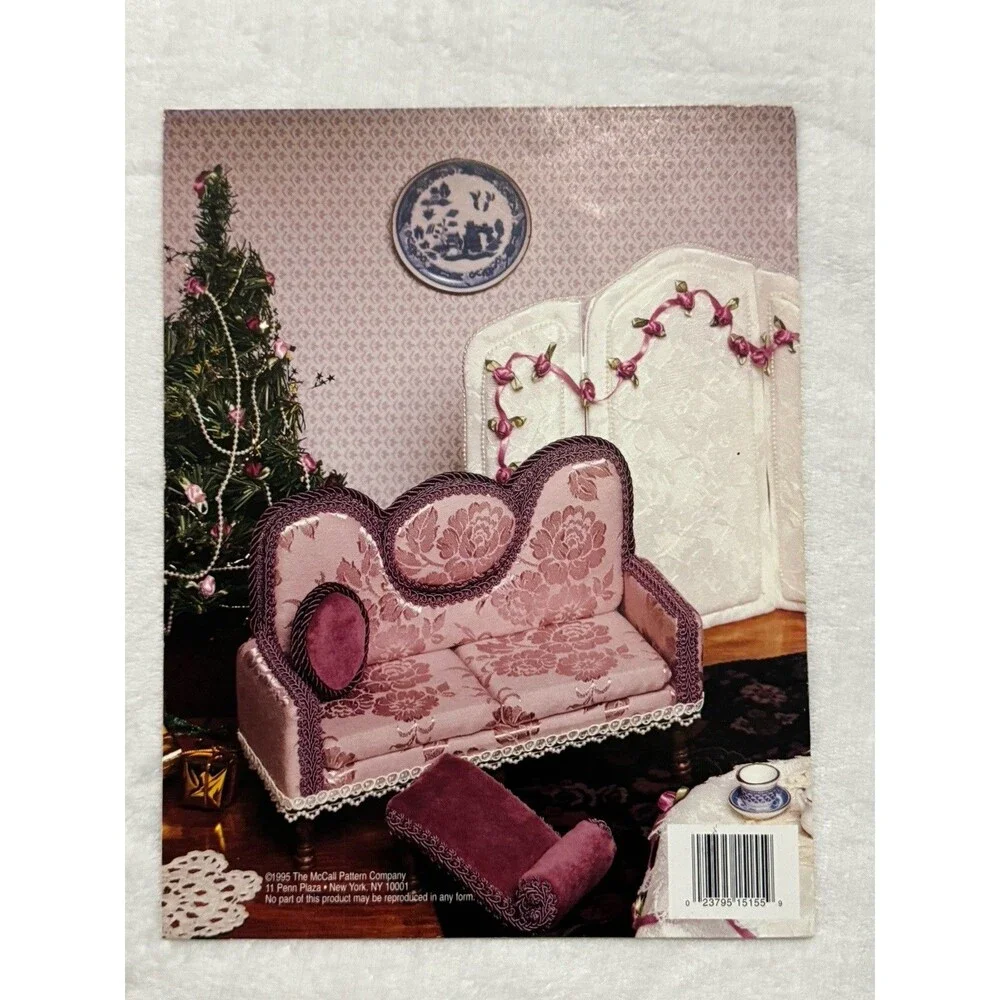 McCalls Creates Victorian Parlor Dollhouse Furniture Sew Free Pattern Book